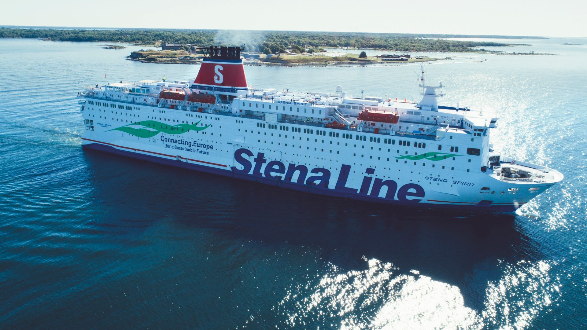 Stena Spirit ferry at sea