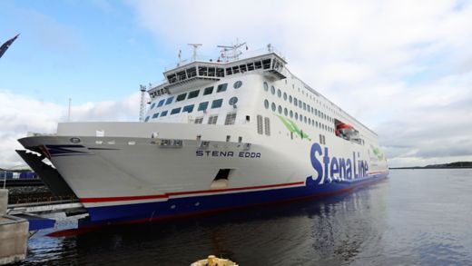 Stena Edda ferry docked in Belfast Port