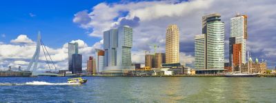 Nieuwe Maas River, Architecture moderne, Rotterdam, Hollande, Pays-Bas, Europe