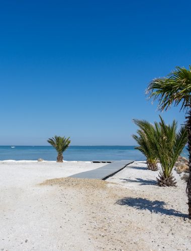 A view of the beautiful white sand Palm Beach in Frederikshavn