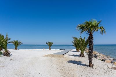 A view of the beautiful white sand Palm Beach in Frederikshavn