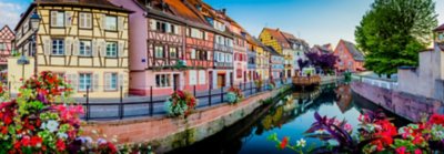 Panoramic view of Colmar Town, Alsace region, France