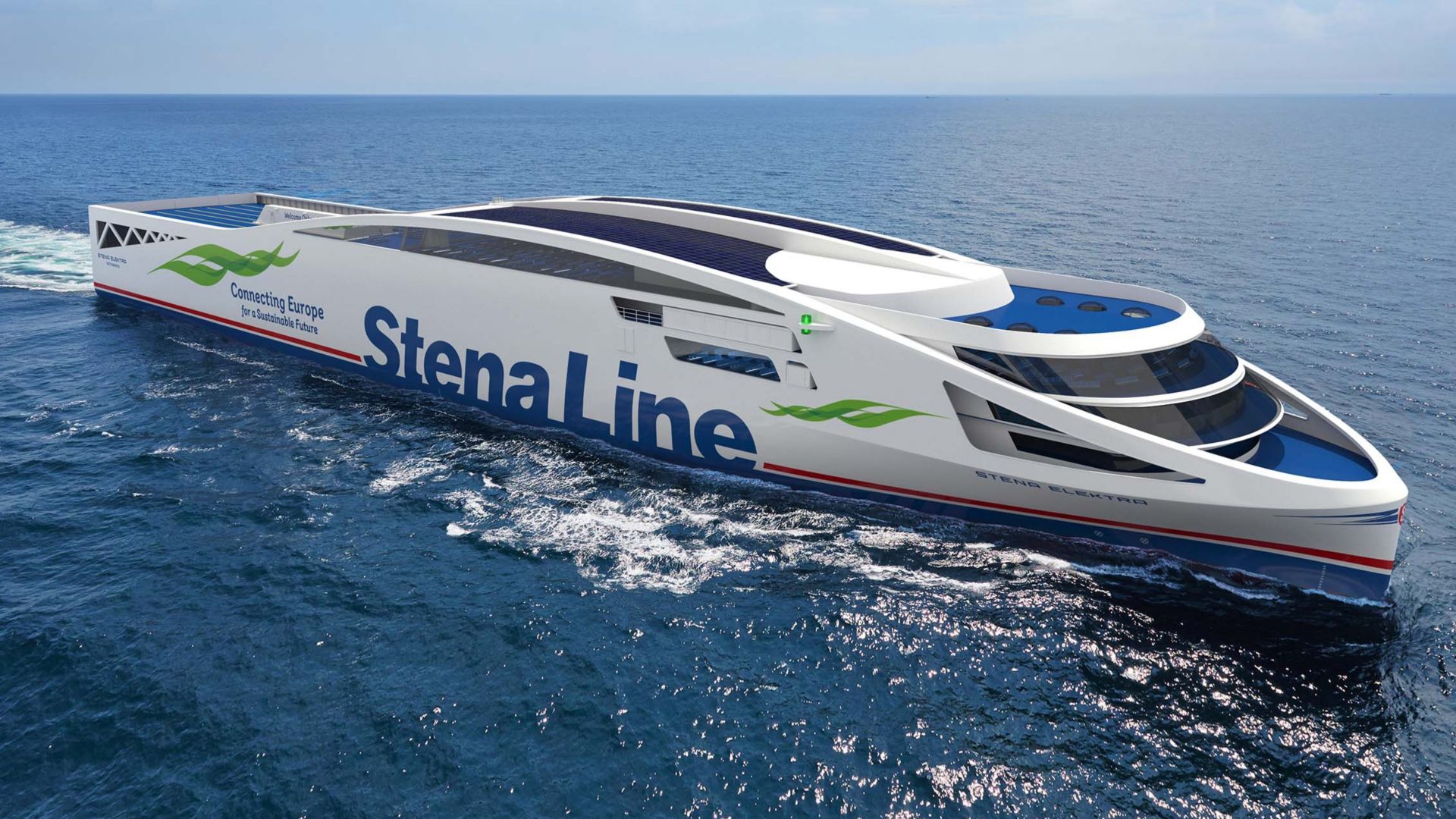 Concept image of the fully electric Stena Elektra ferry