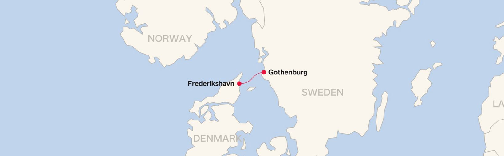 Routemap Frederikshavn – Gothenburg