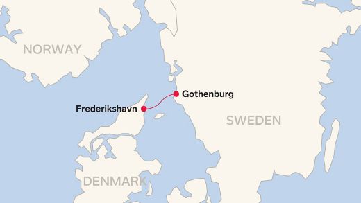 Routemap Frederikshavn – Gothenburg