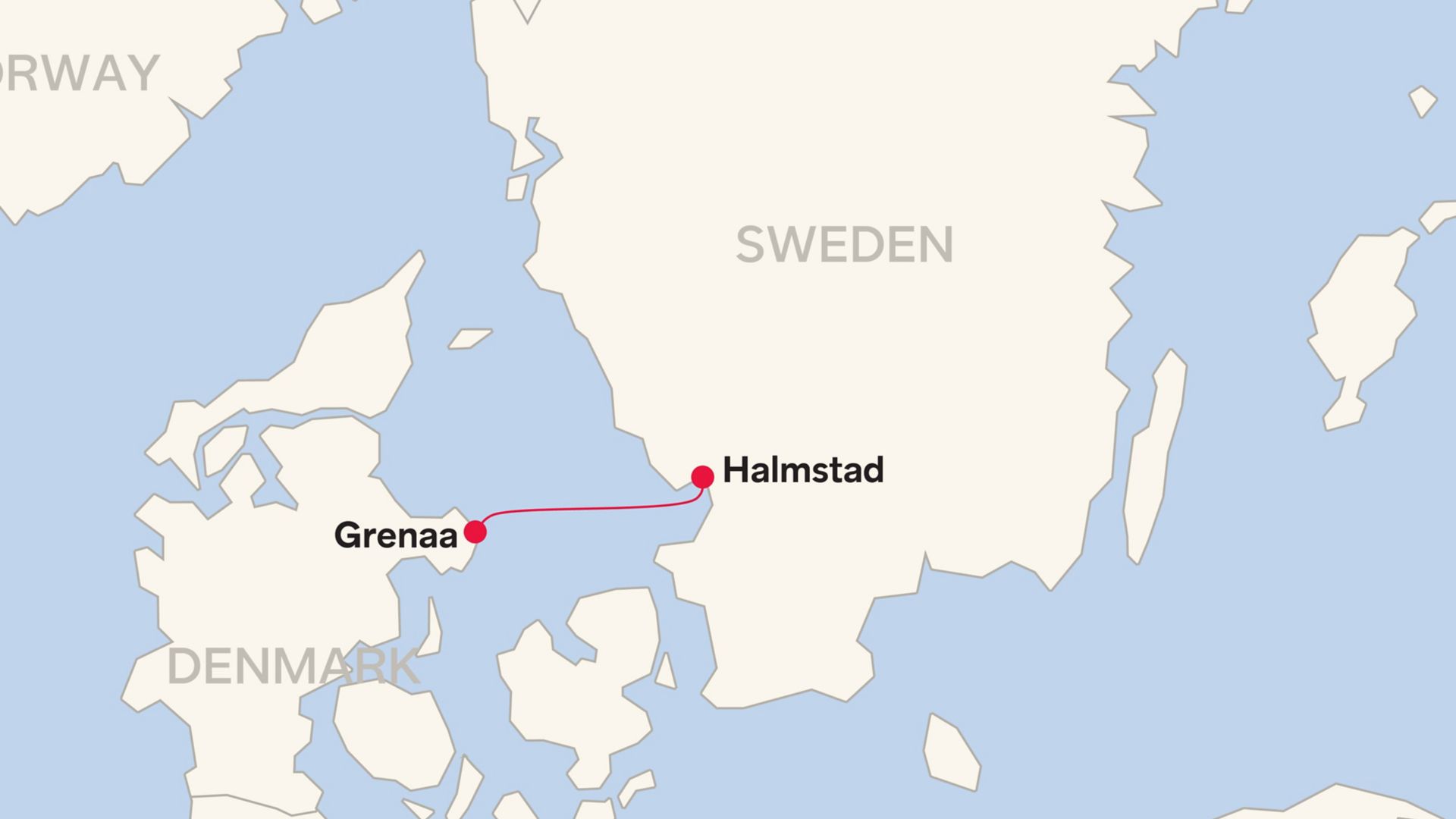 Itinéraire de Halmstad à Grenaa