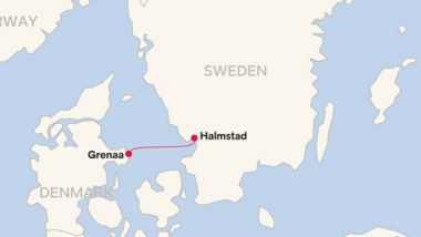 Mapa de ruta para Halmstad - Grenaa