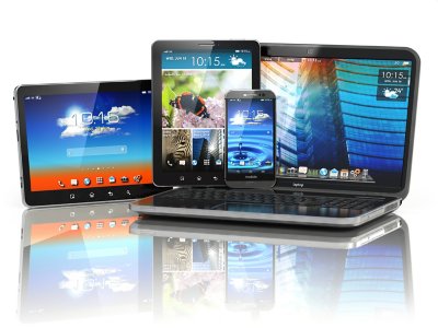 Appareils mobiles. PC portable, smartphone et tablette 3d