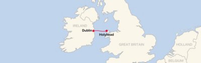 Routemap Dublin - Holyhead