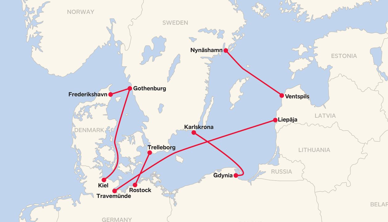 Karte: Hafen Frederikshavn – Stena Line Terminal