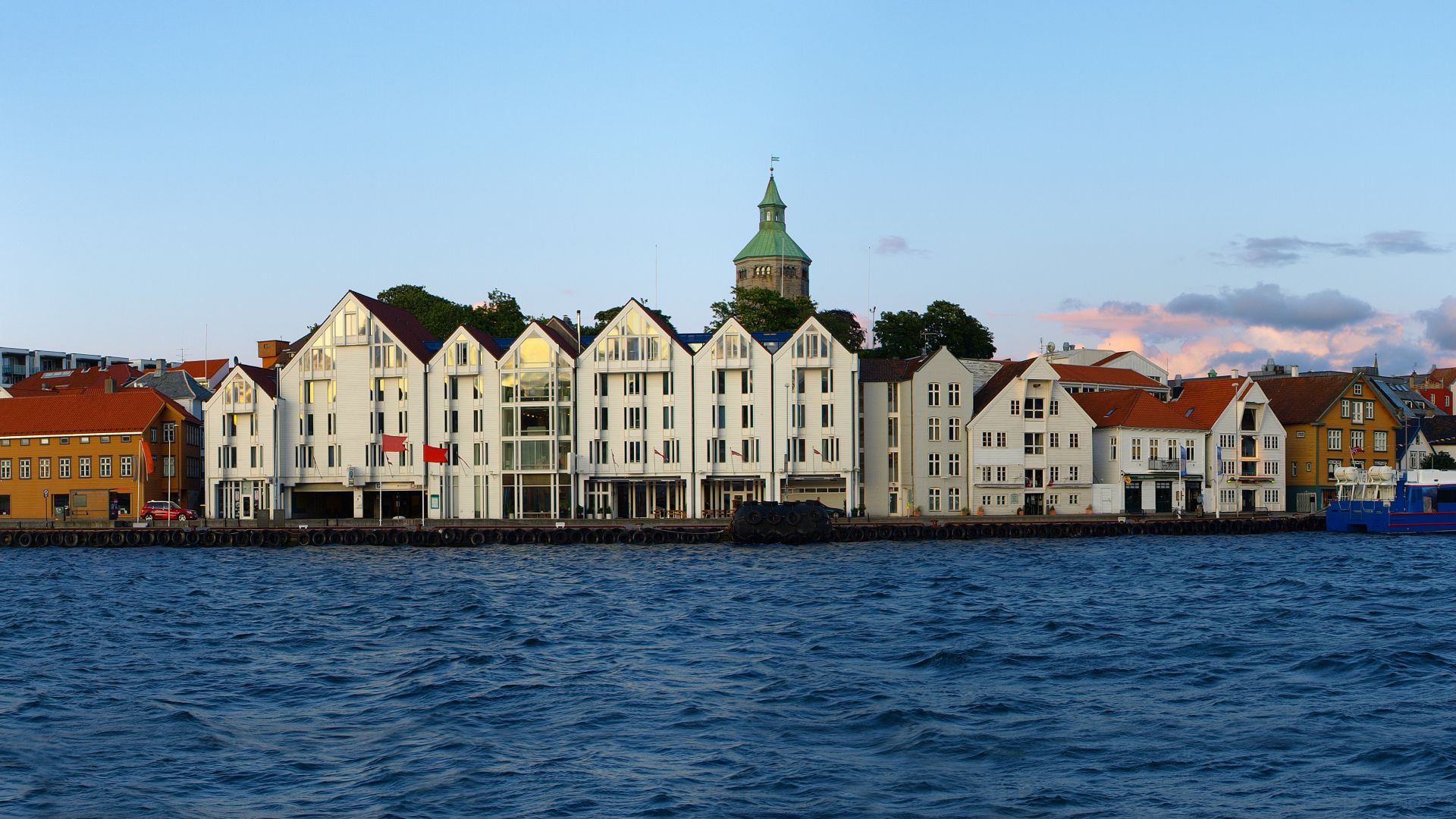 Panoramic view of the port in Stavanger, Norway.