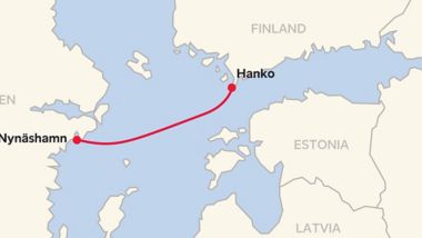Mostrare il traghetto tra Nynashamn e Hanko