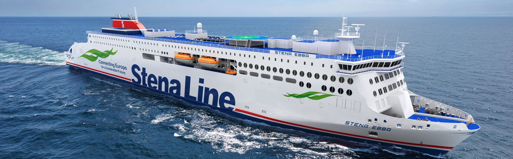Stena Ebba e-flexer ferry at sea