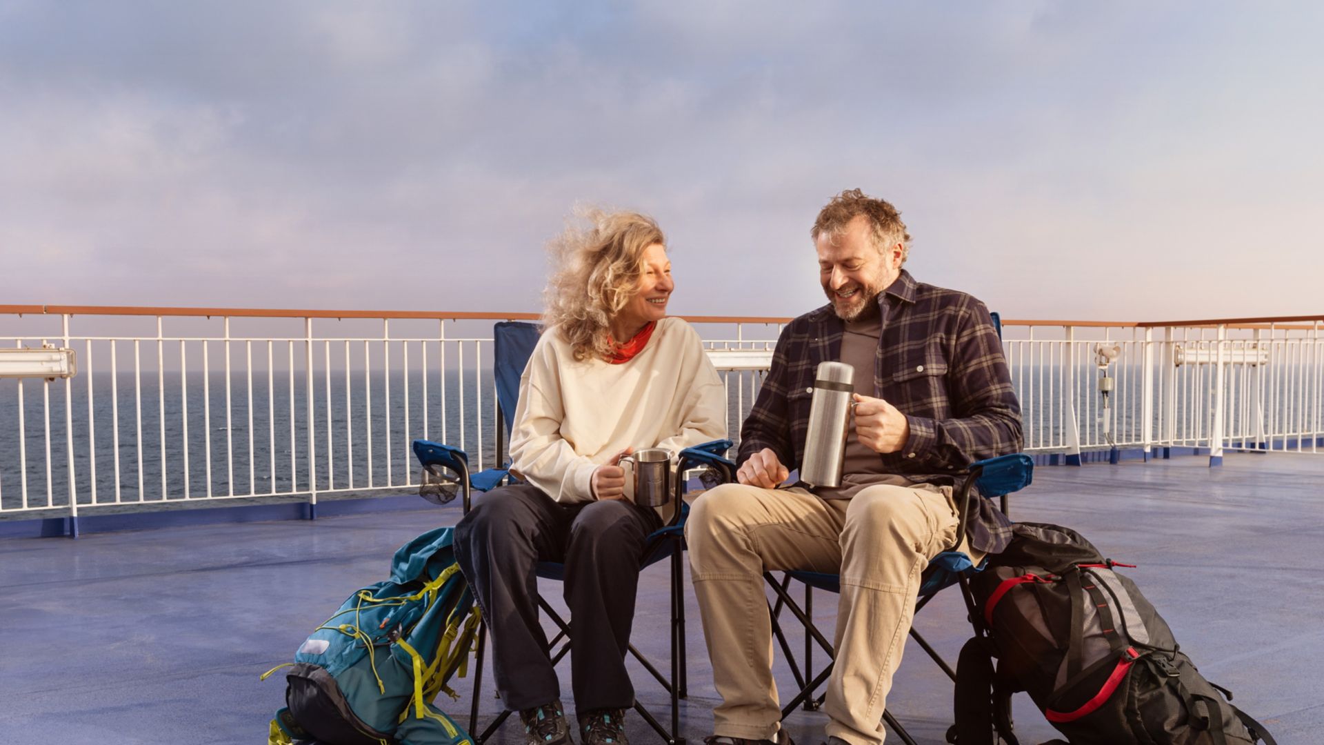 the Stena Line Way campaign - couple on deck