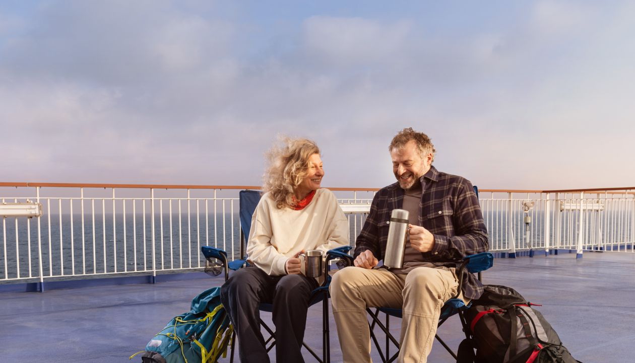 the Stena Line Way campaign - couple on deck