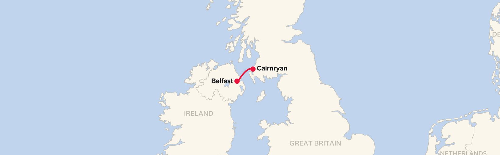 Belfast - Cairnryan Routemap 2025