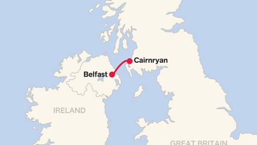 Belfast - Cairnryan Routemap 2025