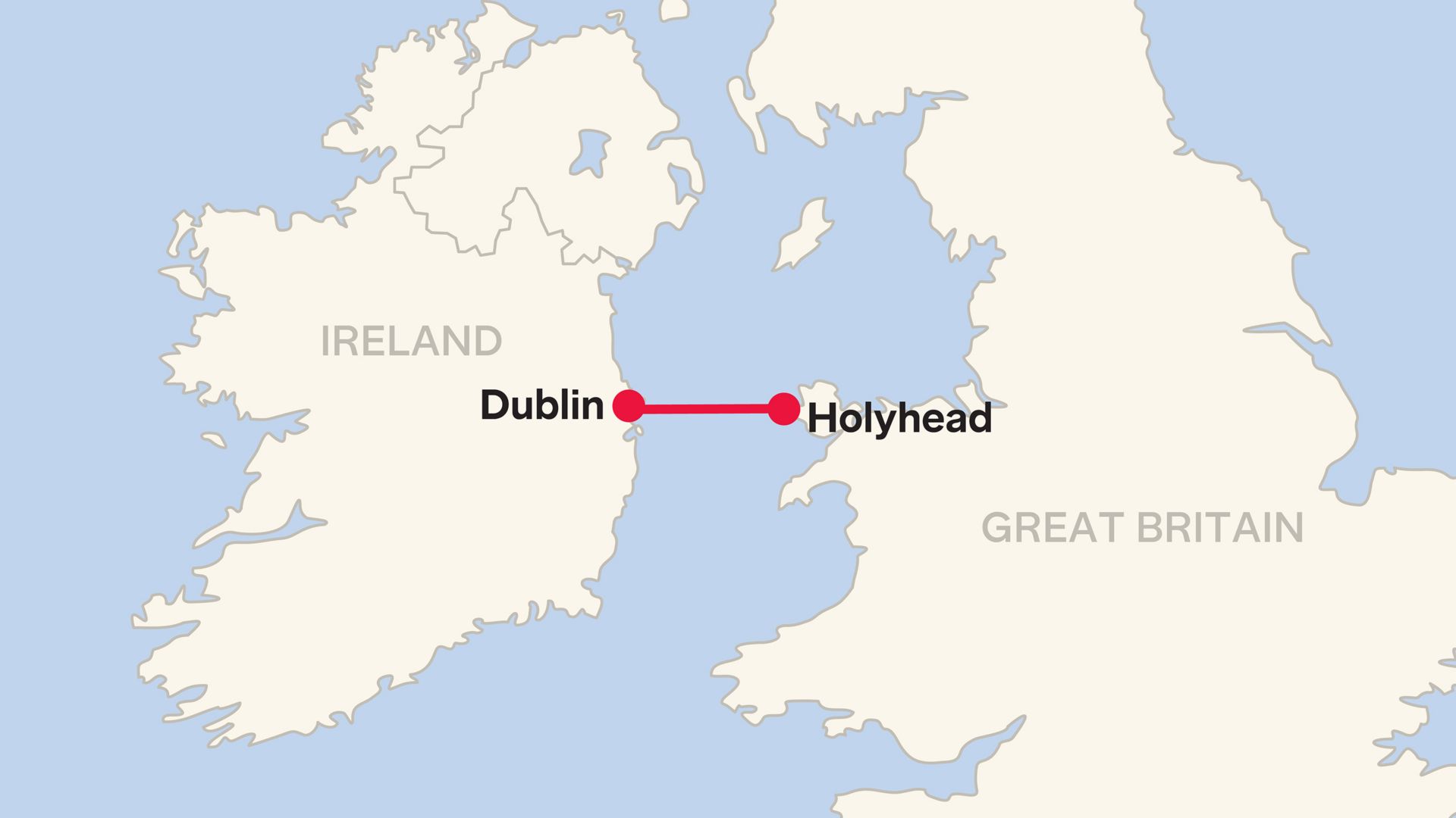Dublin - Holyhead Routemap 2025