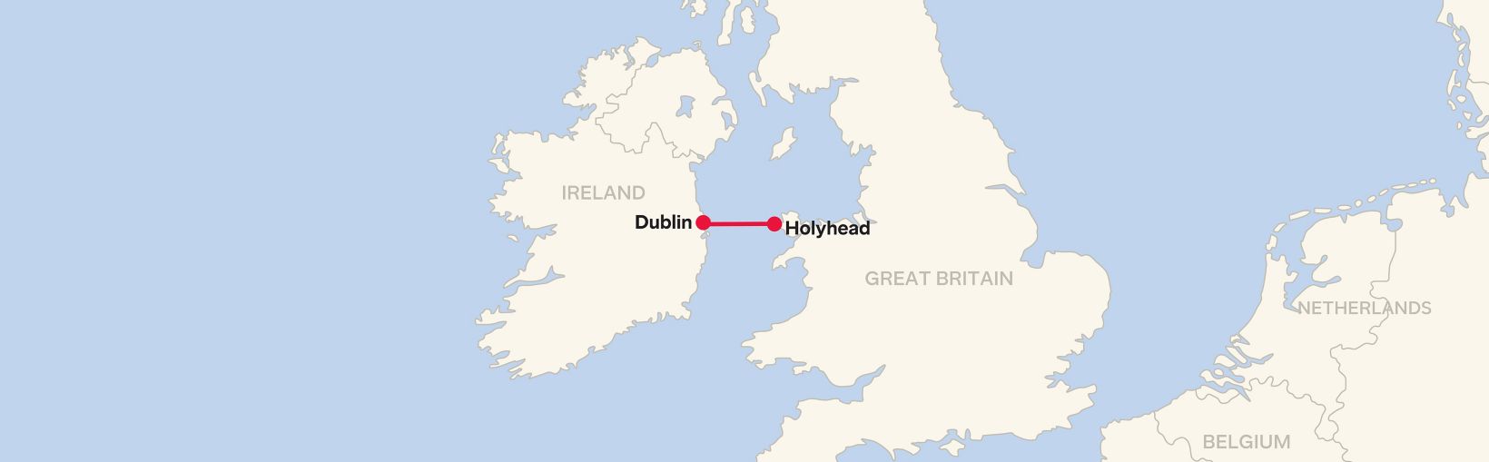 Dublin - Holyhead Routemap 2025