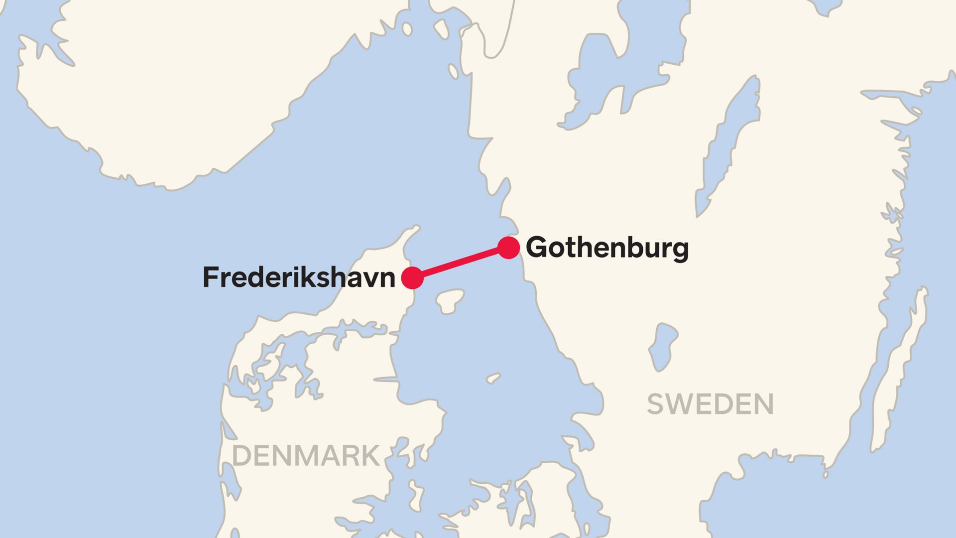 Frederikshavn - Gothenburg Routemap 2025
