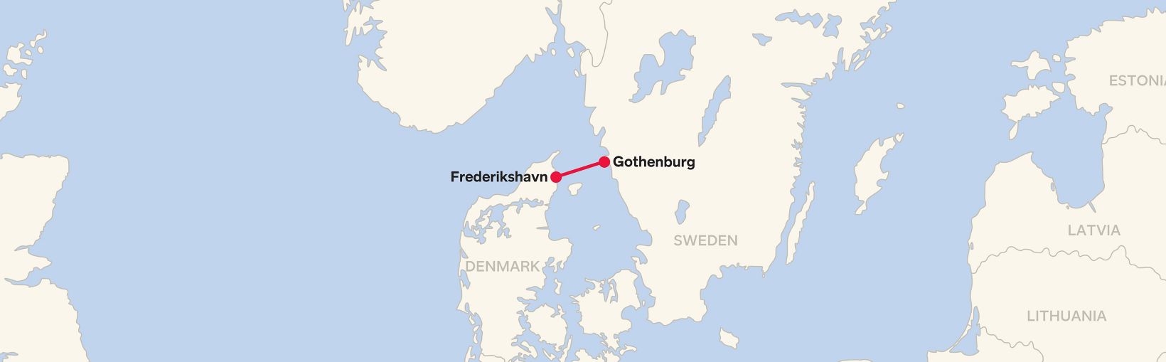 Frederikshavn - Gothenburg Routemap 2025
