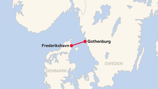 Frederikshavn - Gothenburg Routemap 2025