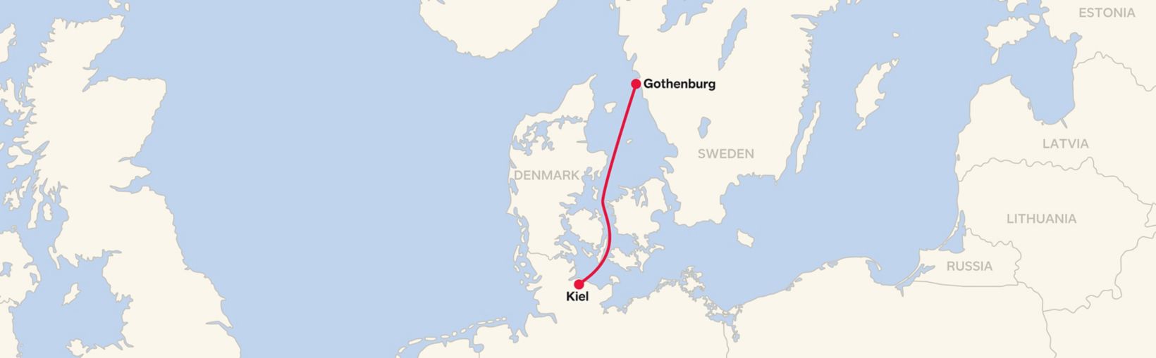 Gothenburg - Kiel Routemap 2025