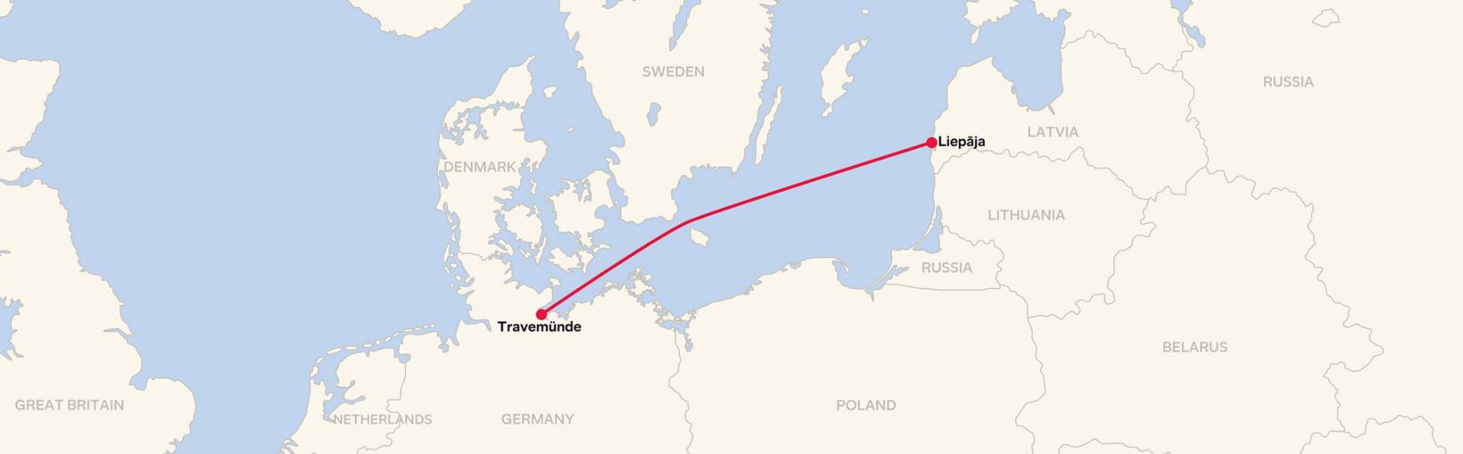 Travemunde - Liepaja Routemap 2025