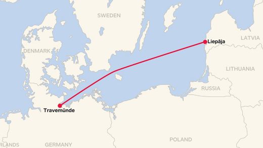 Travemunde - Liepaja Routemap 2025