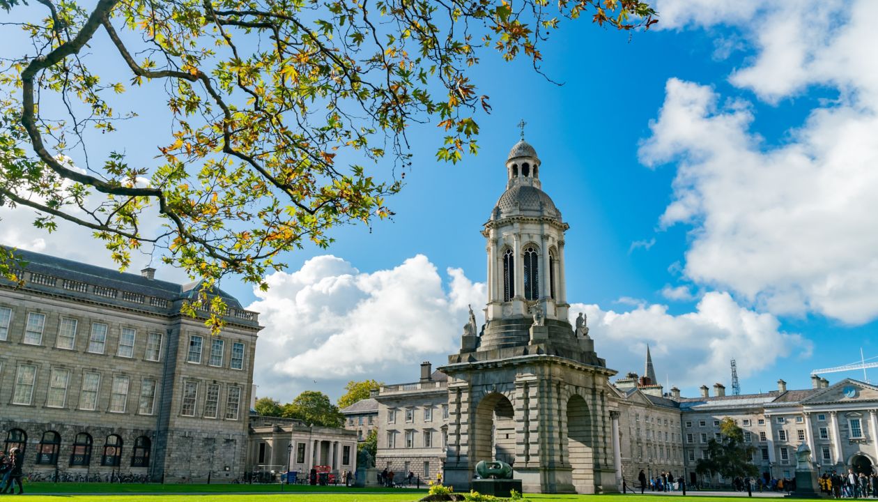 Iconic landmarks - The Campanile of Trinity College at Dublin, Ireland