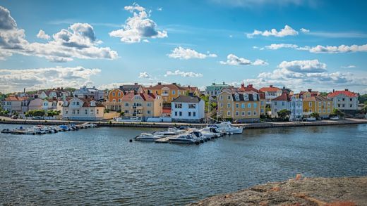 Widok na wyspę Ekholmen w Karlskronie w Szwecji.