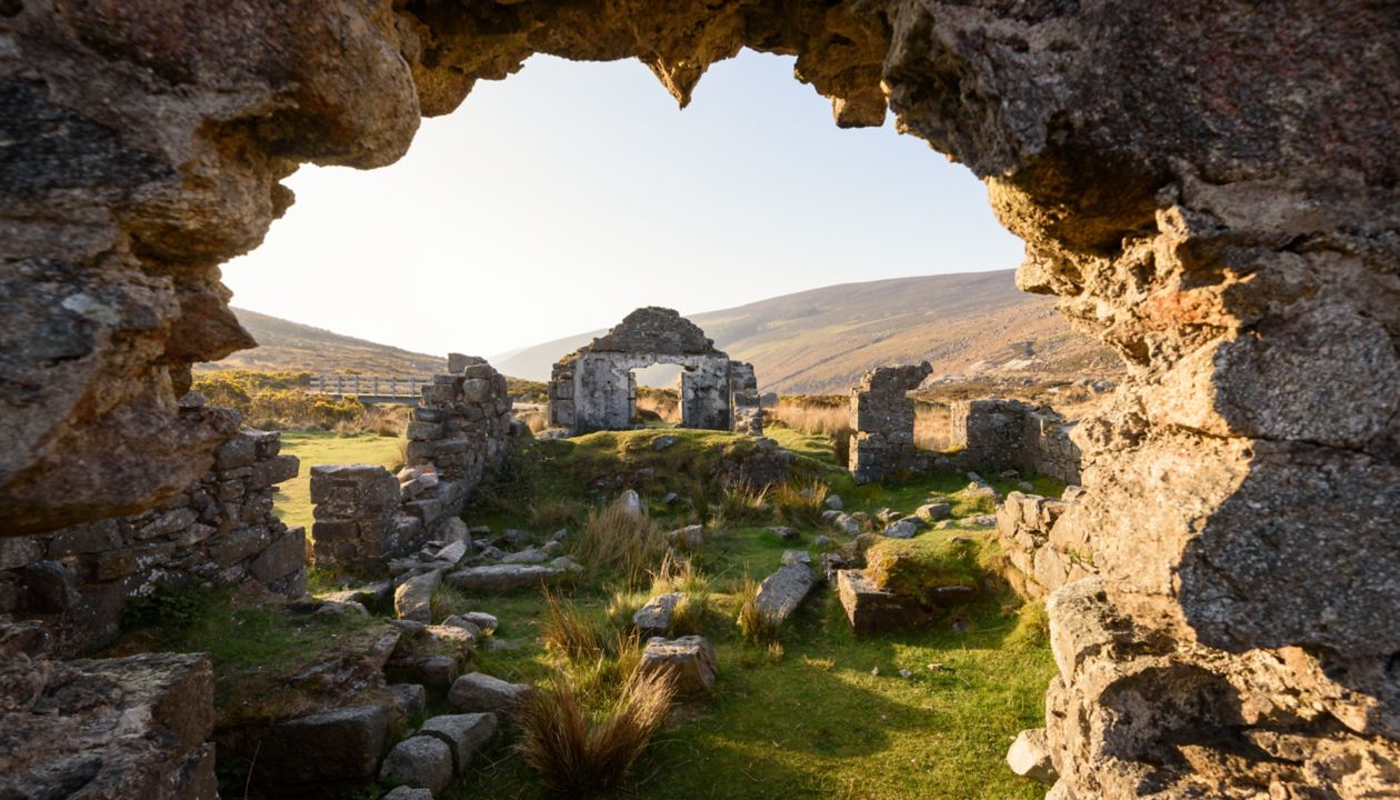 Glendalough monastic ruins at Wicklow Mountains National Park, Ireland