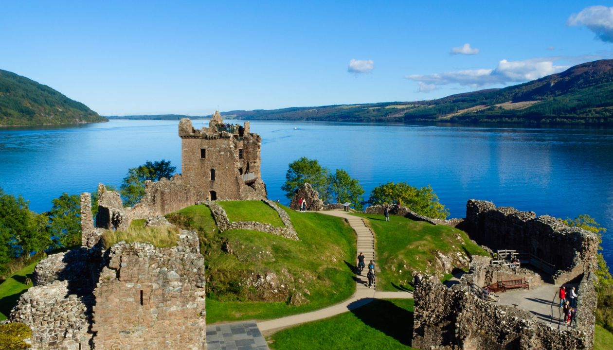 Ruins of Urquhart Castle by Loch Ness