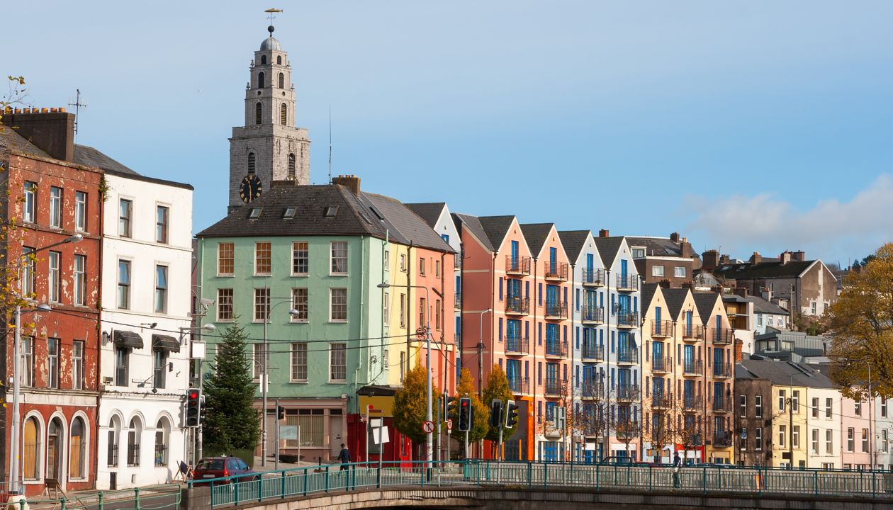 St Patrick's Quay on the north channel of river Lee. Cork, Ireland