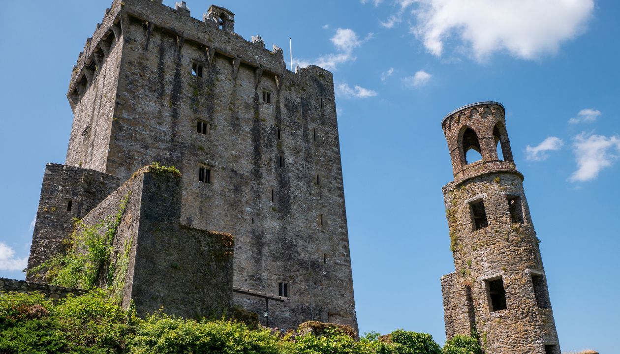 Old celtic castle tower, Blarney castle in Ireland, old ancient celtic fortress