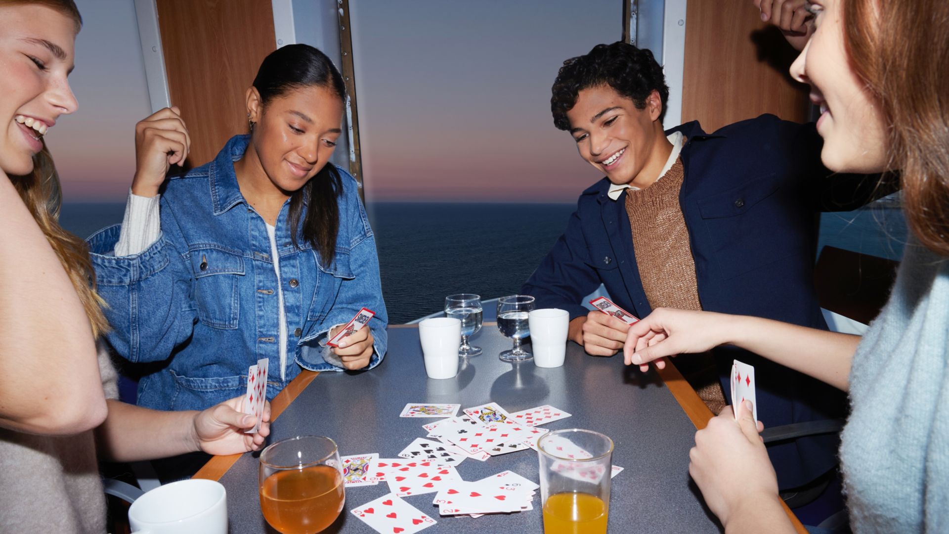 Student on ferry