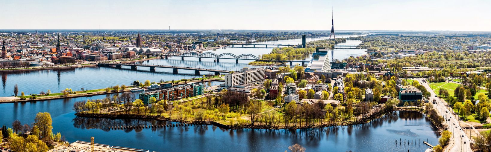 Panorama of Riga city. Latvia