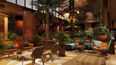 Utsikt över The Bahamas Lounge på Quality Hotel The Reef i Frederikshavn