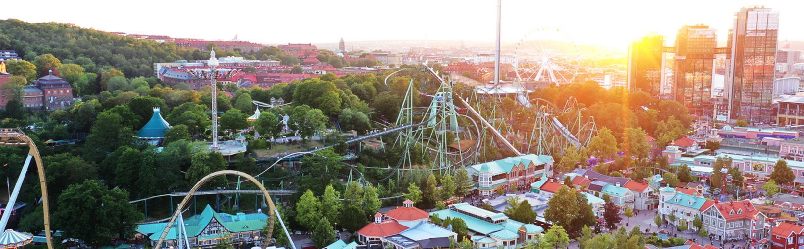 Luftaufnahme der Ferienanlage Liseberg