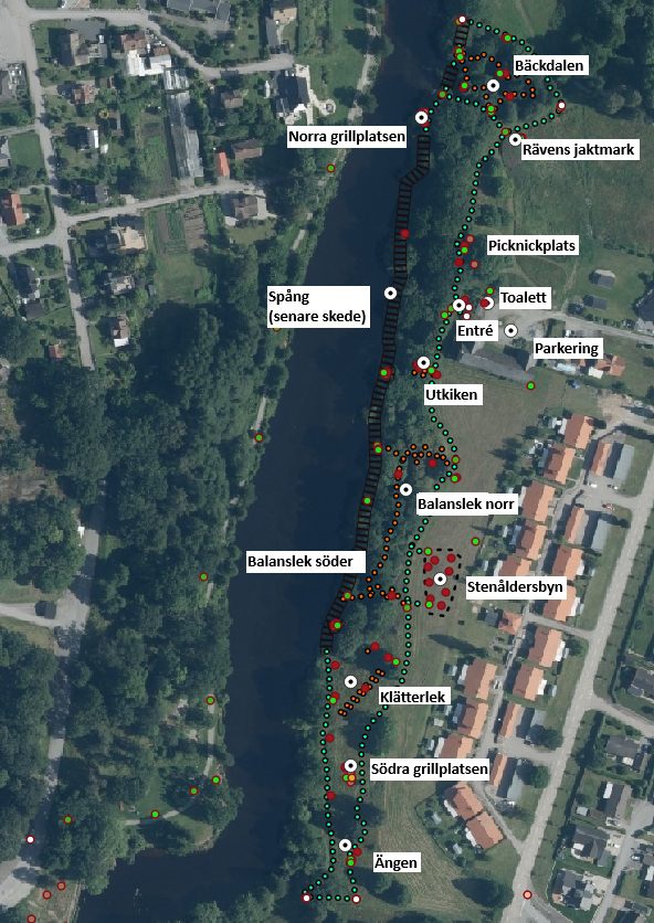 Översiktskarta för Upptäckarstigen i Mörrum