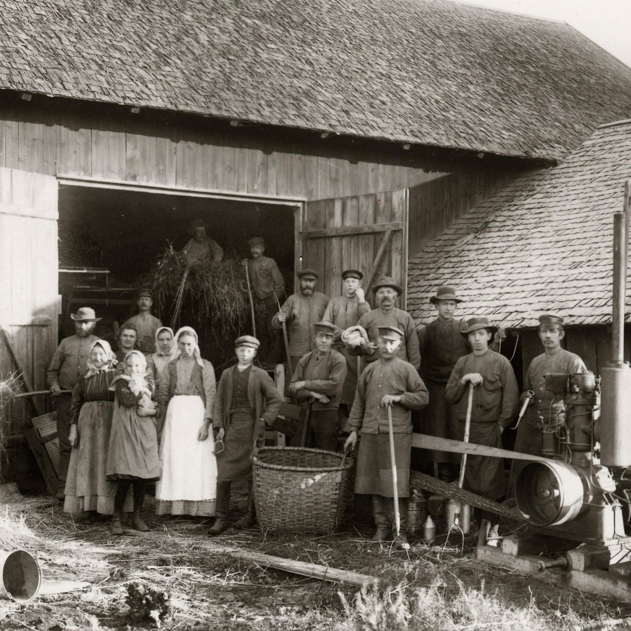 Ett av de fattigaste länderna i Europa, gammalt svartvitt fotografi