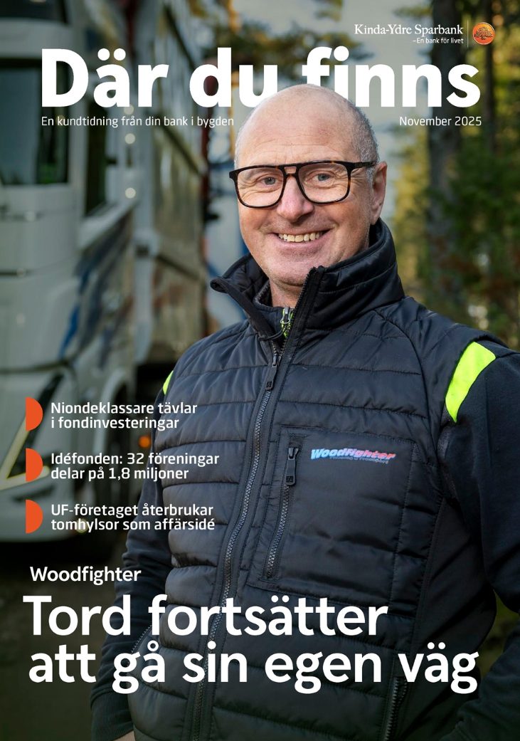 Första sidan av kundtidningen Där du finns.