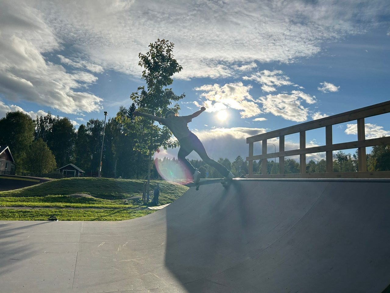 Invigning av skateboardrampen i Dala-Floda.