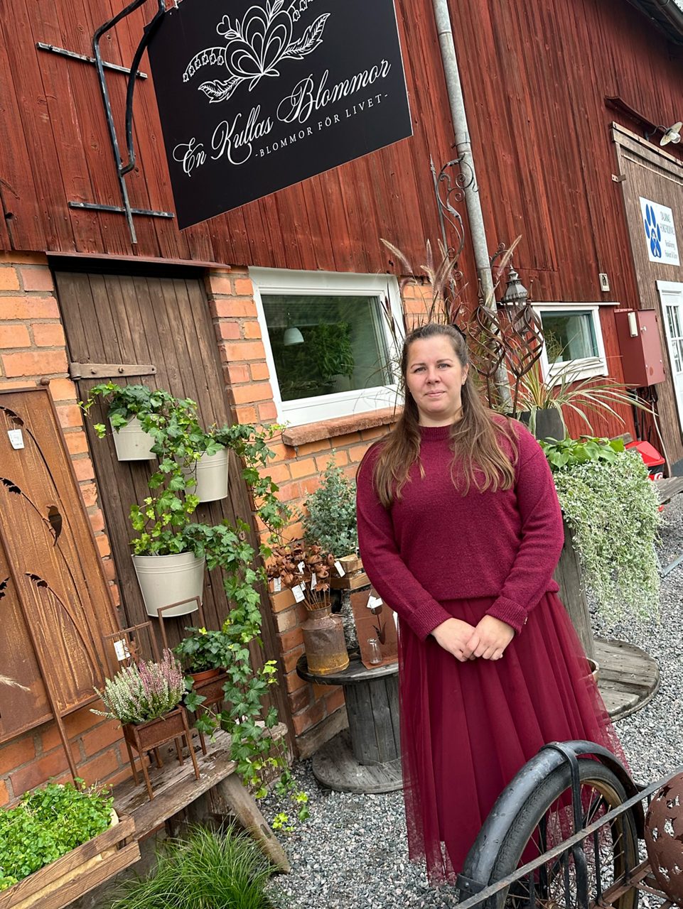 I butiken En kullas blommor, som drivs av Hanna Berglund i Djurås.