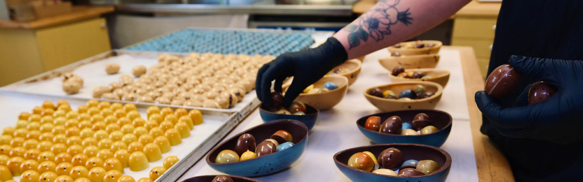 Mängder av chokladkonfektyr