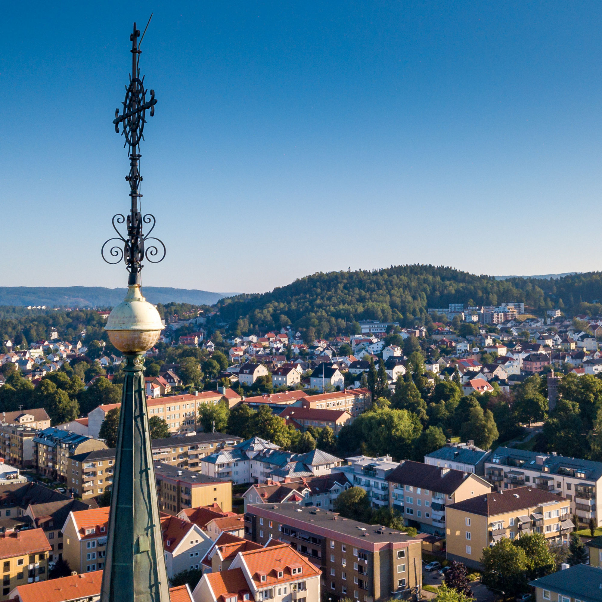 Borås sett från Gustav Adolfkyrkan