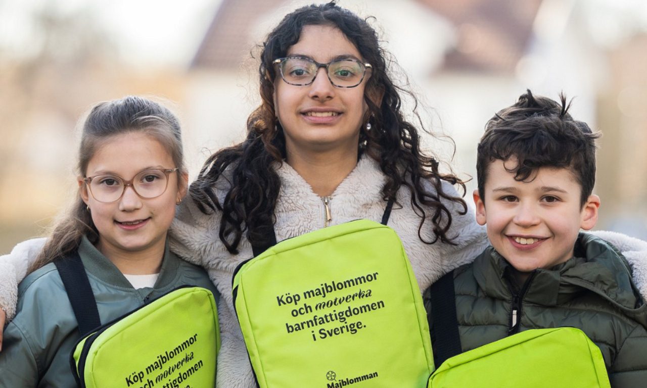 Majblomman arbetar för att alla barn i Sverige ska få en barndom fri från fattigdom