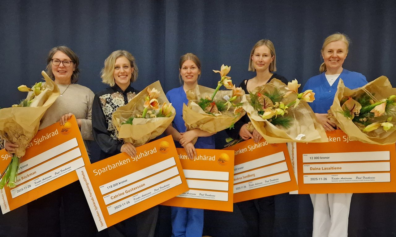 De fem stipendiaterna som får dela på sammanlagt 312.000 kronor.