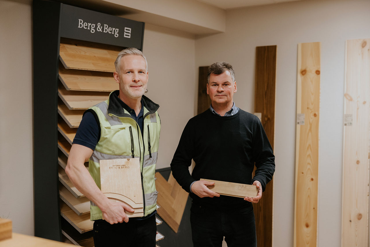 Mikael och Roger i showroom