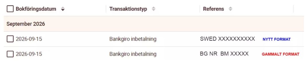 bankgiro inbetalningar